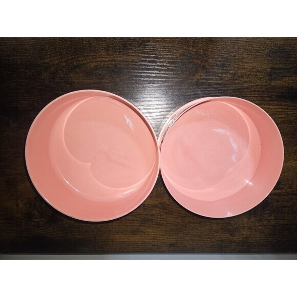 Vintage Chantilly Dusting Powder Box  Solid‎ Pink Plastic Case Empty - Picture 9 of 9